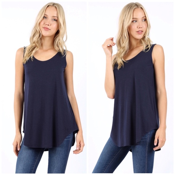 Tops - LAST Navy Loose Fit Tank 28003